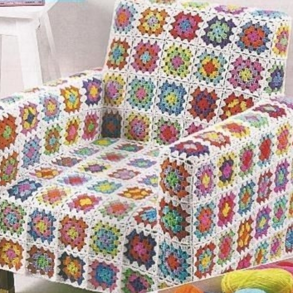 Granny Square chair covers, crochet - Picture 3 of 4